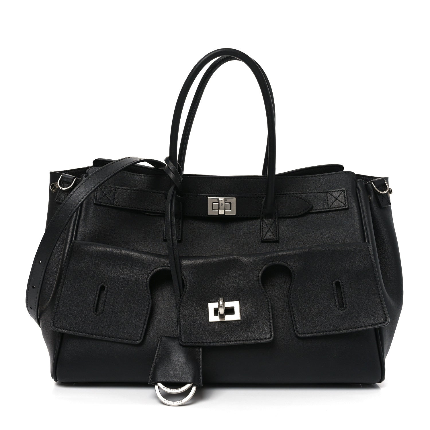 Balenciaga Smooth Calfskin Small Bel Air Carry All Bag Black 1 of 9