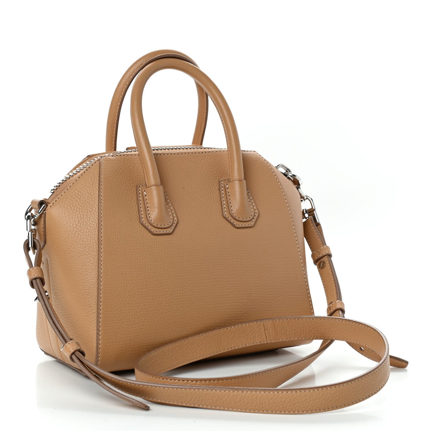 Sugar Goatskin Mini Antigona Light Beige