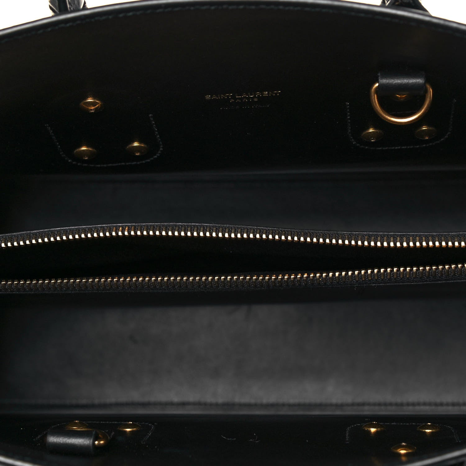 Saint Laurent Patent Crocodile Embossed Small Sac de Jour Black 5 of 12