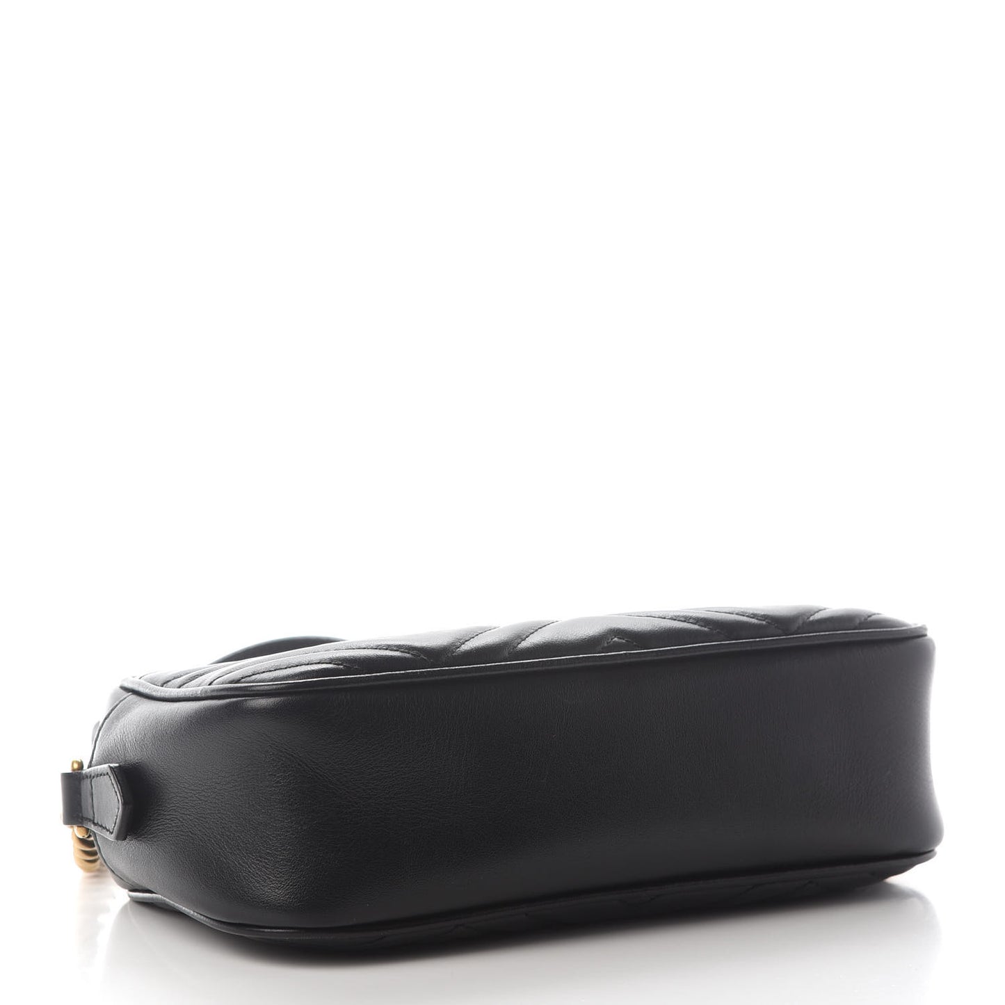 Calfskin Matelasse Small GG Marmont Chain Shoulder Bag Black