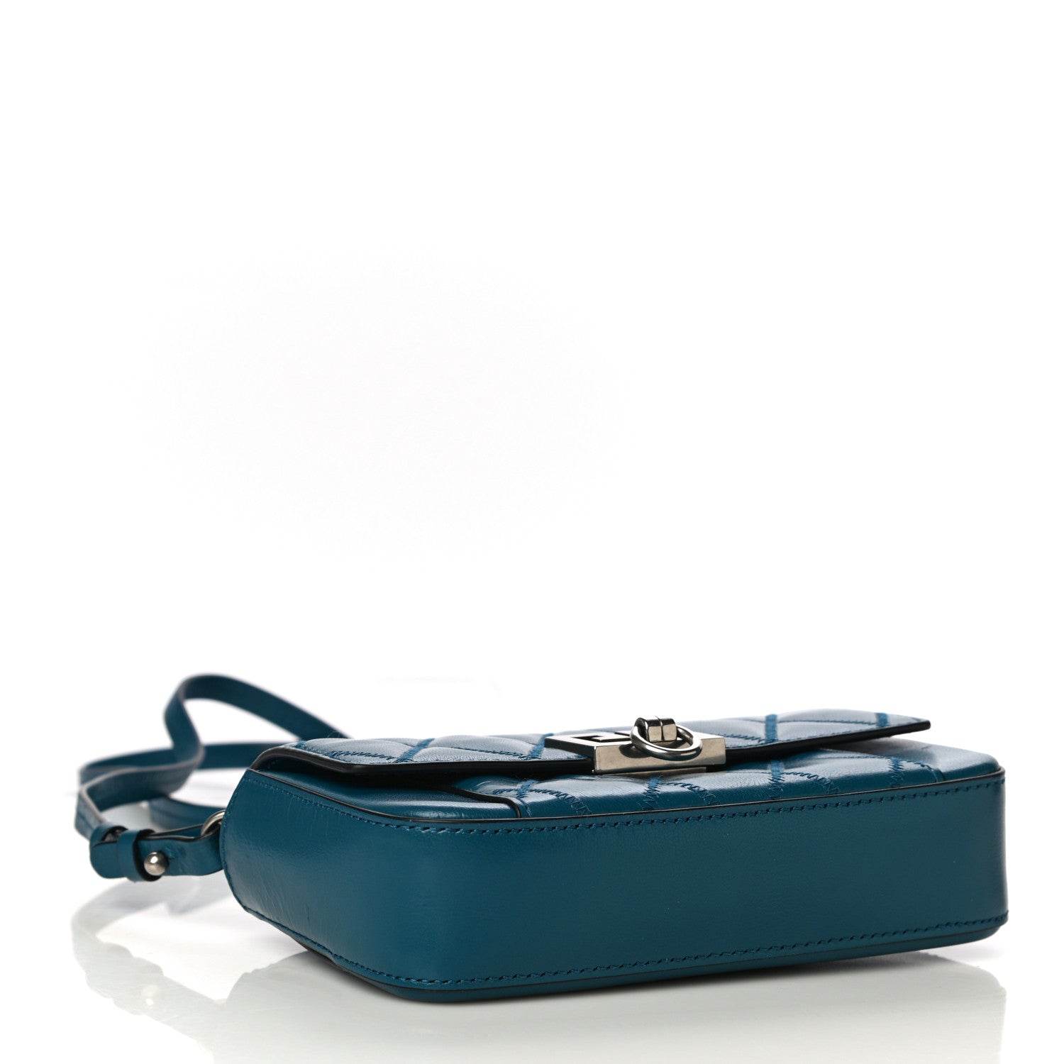 Givenchy Goatskin Quilted GV3 Mini Pocket Convertible Bag Blue 4 of 14