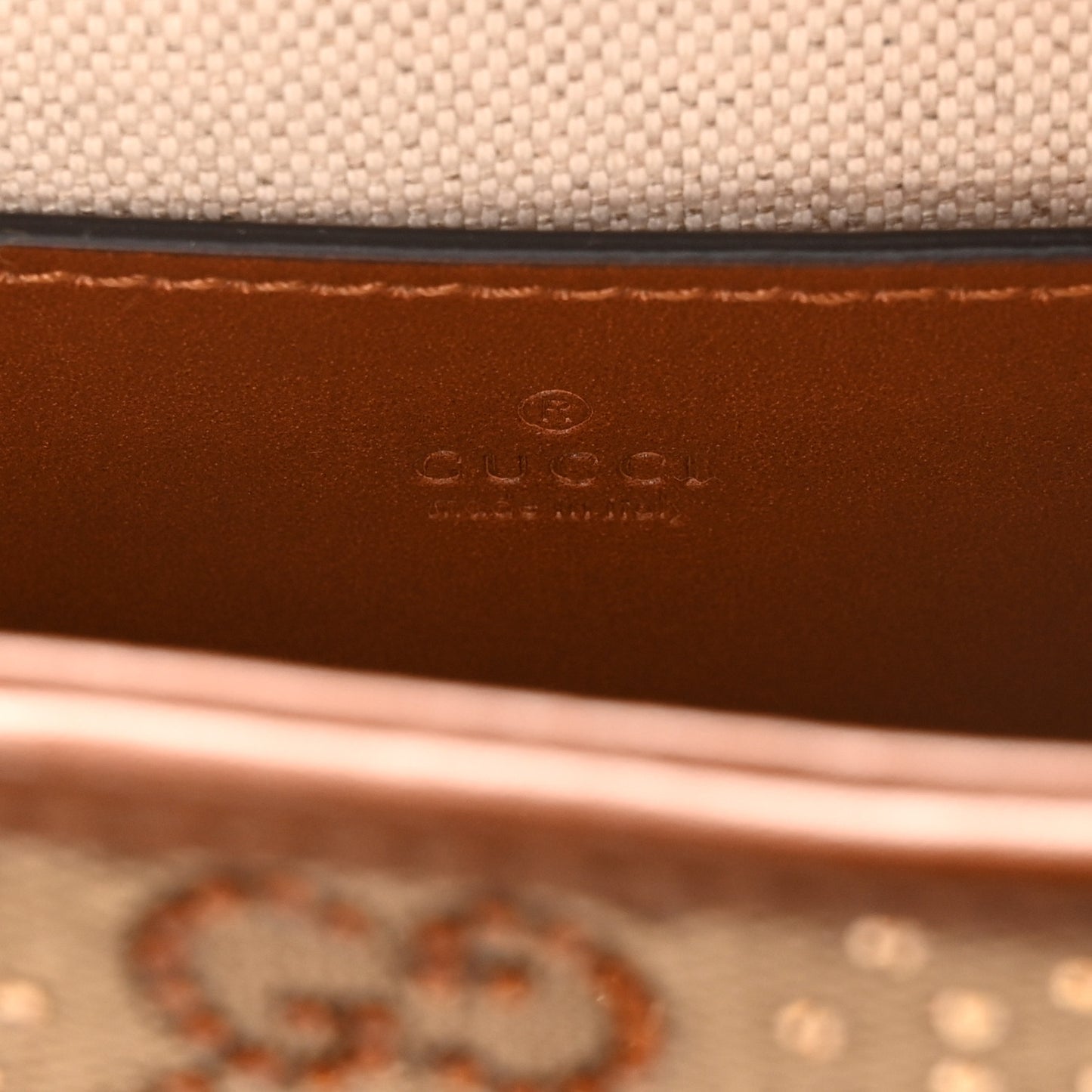 New Canvas Charisma Calfskin Crystal GG Monogram Mini Jackie 1961 Hobo Camel Ebony