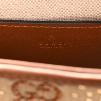 Gucci New Canvas Charisma Calfskin Crystal GG Monogram Mini Jackie 1961 Hobo Camel Ebony 6 of 10