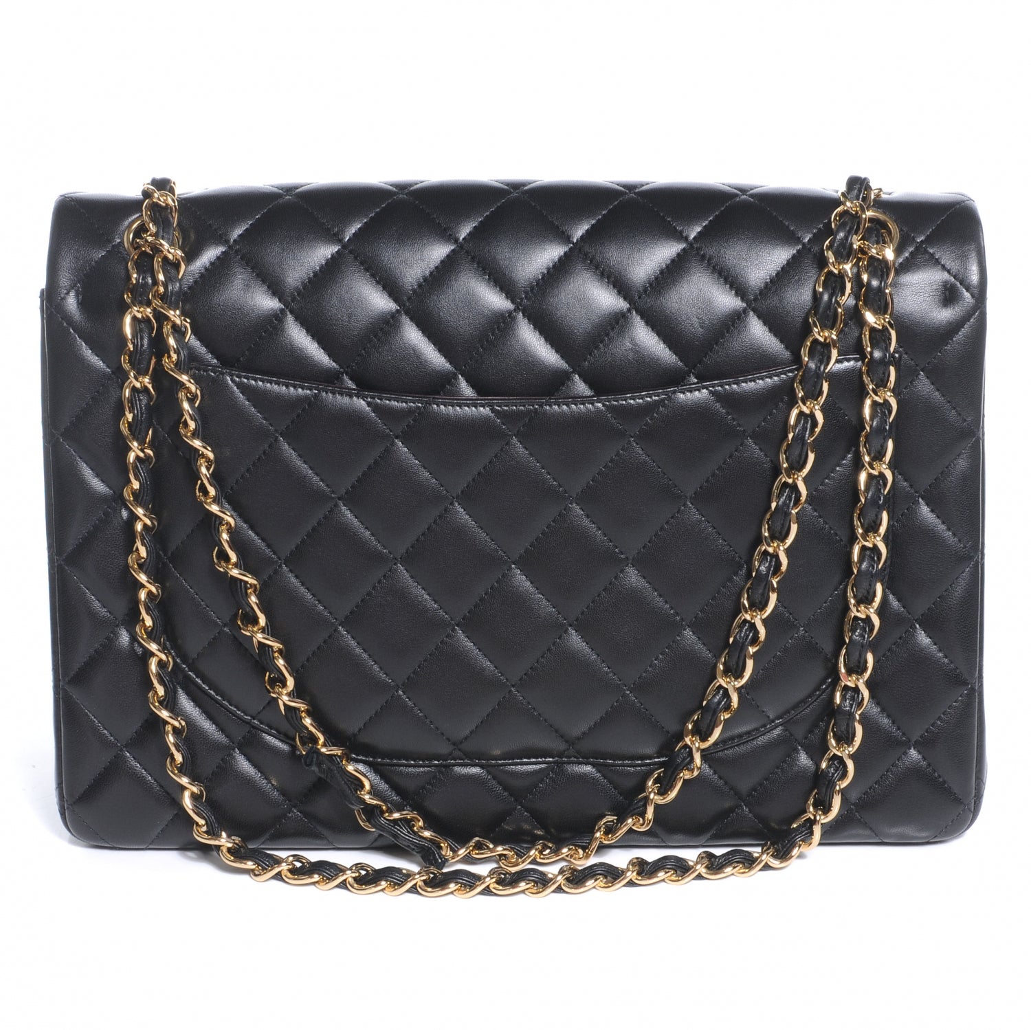 Chanel Lambskin Quilted Maxi Double Flap Black 3 of 9