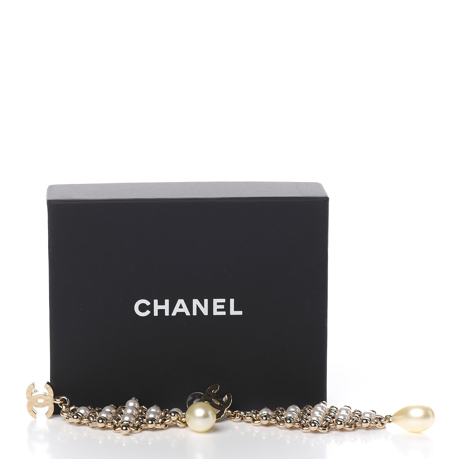 Chanel Pearl Monte-Carlo Nights Drop Earrings Gold 5 of 5