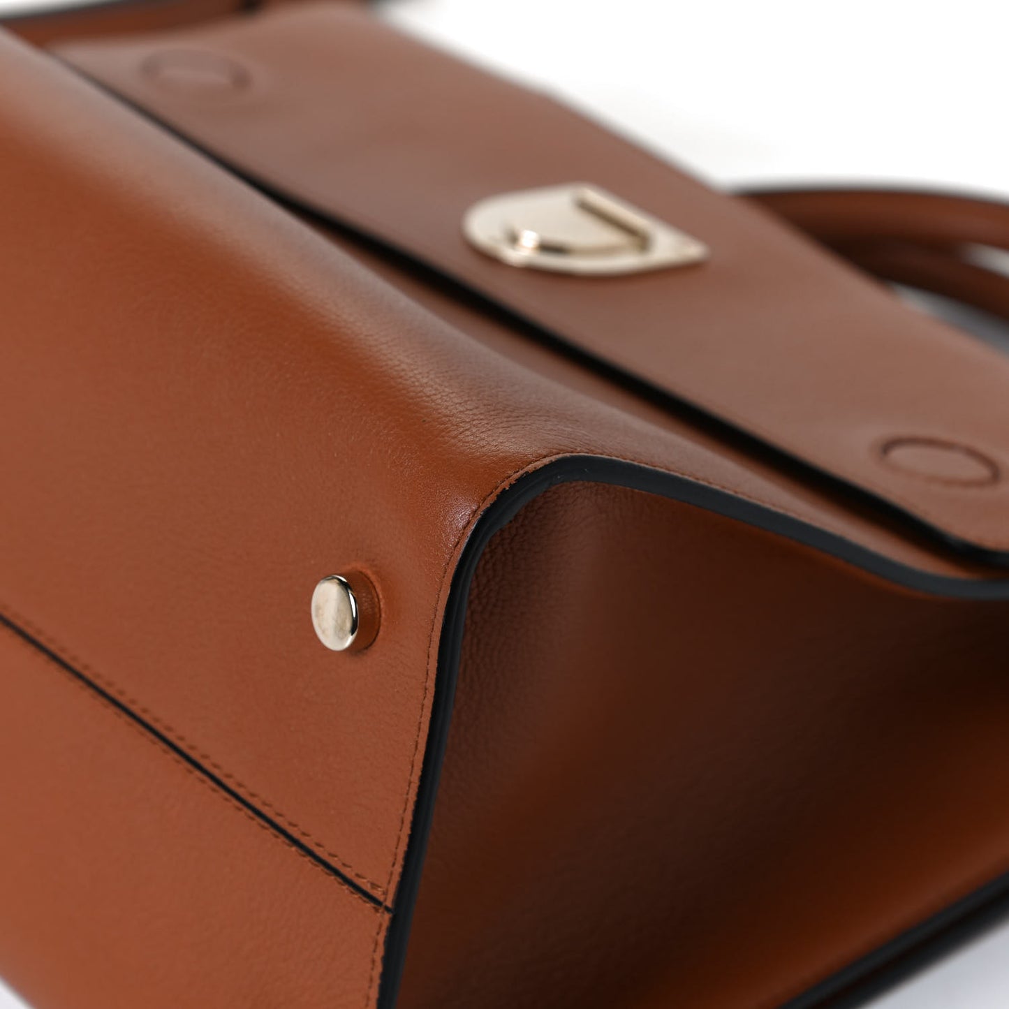 Grained Calfskin Medium Diorever Flap Brown