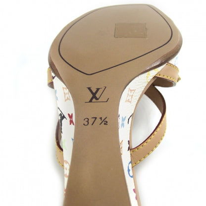 Louis Vuitton Monogram Multicolor Wedges 37.5 White 6 of 7