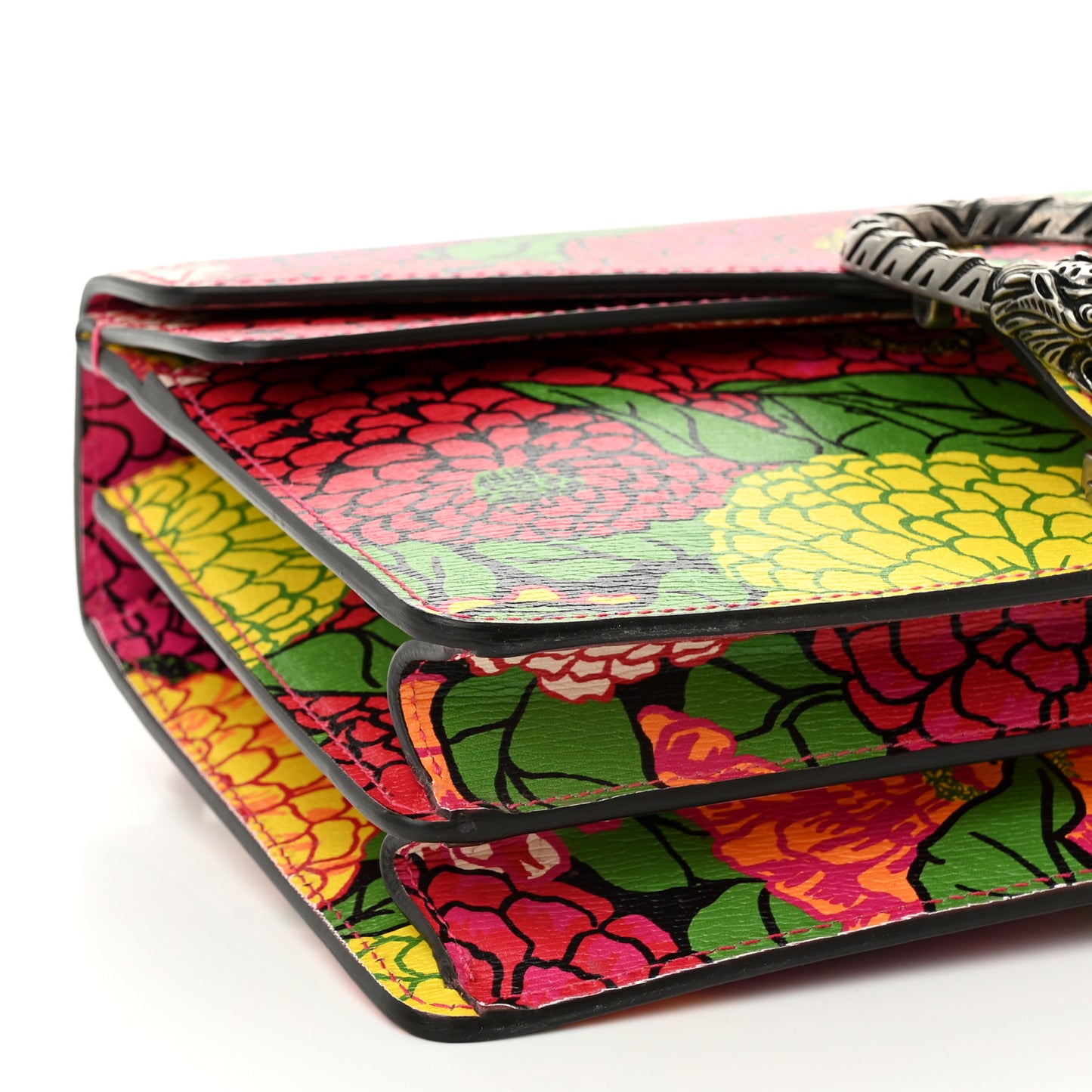 X KEN SCOTT New Shangai Calfskin Pomponica Print Small Dionysus Shoulder Bag Multicolor