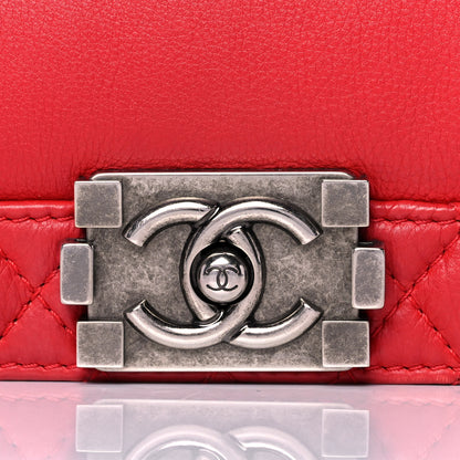Chanel Calfskin Medium Boy Reverso Flap Red 12 of 17