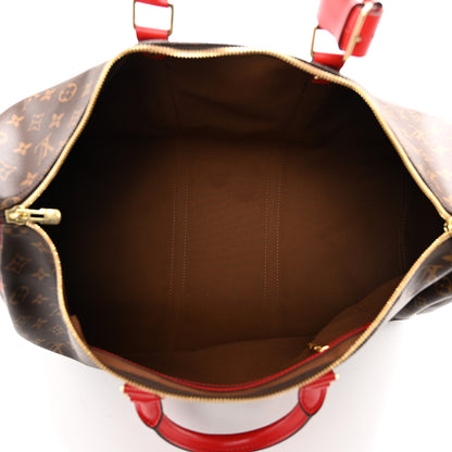 Louis Vuitton Calfskin Monogram Keepall Bandouliere 50 Coquelicot 4 of 9
