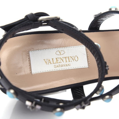 Valentino Garavani Calfskin Rockstud Rolling 60 Sandals 36.5 Black 8 of 10