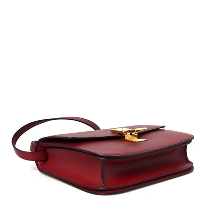 Celine Box Calfskin Medium Classic Box Flap Bag Red 4 of 11