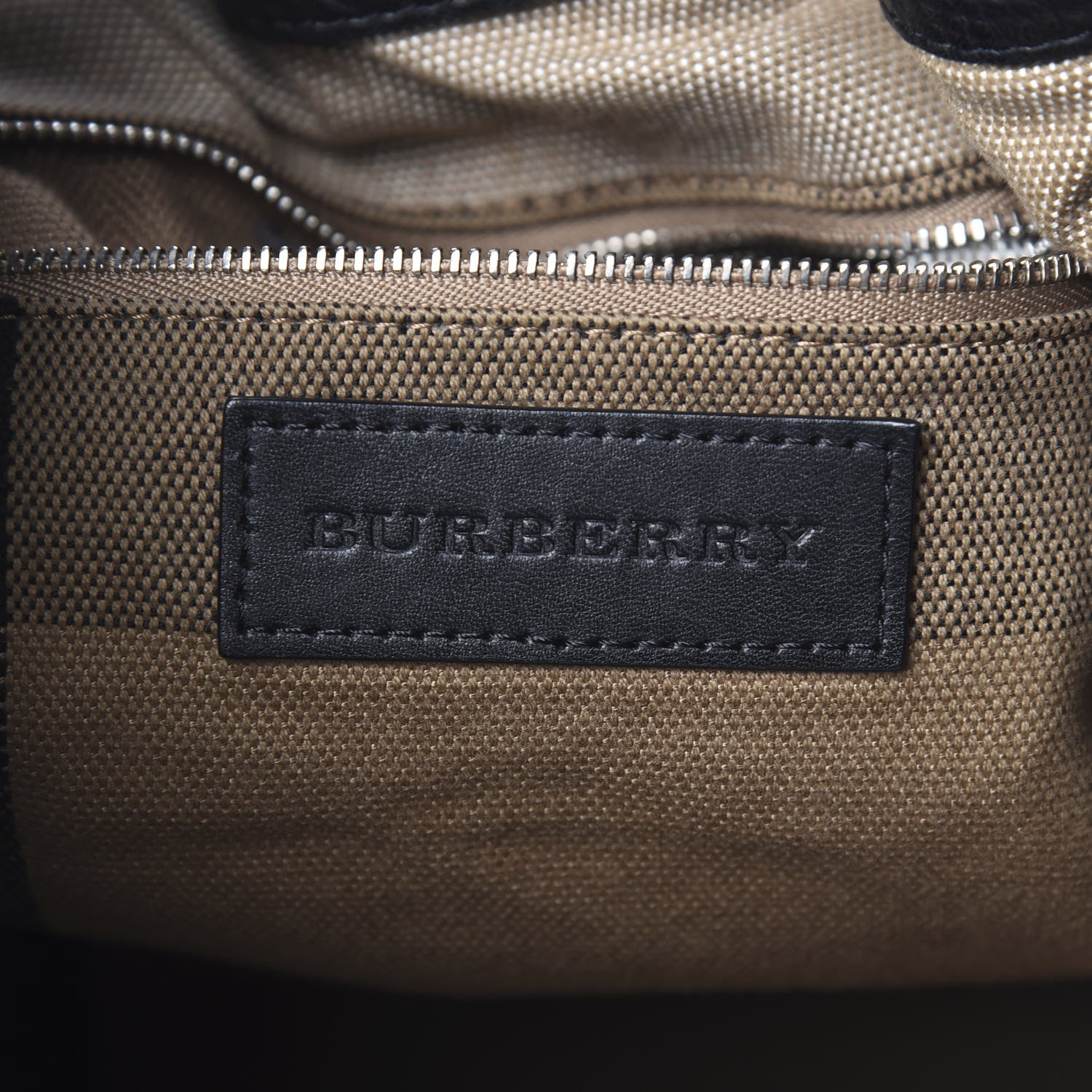 Burberry Grainy Calfskin House Check Medium Maidstone Black 5 of 11