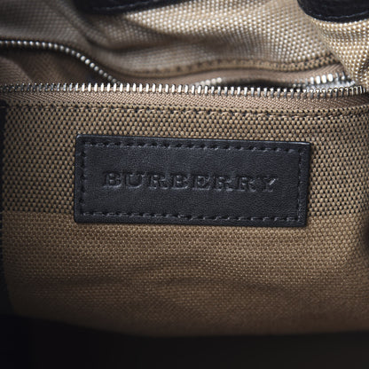 Burberry Grainy Calfskin House Check Medium Maidstone Black 5 of 11