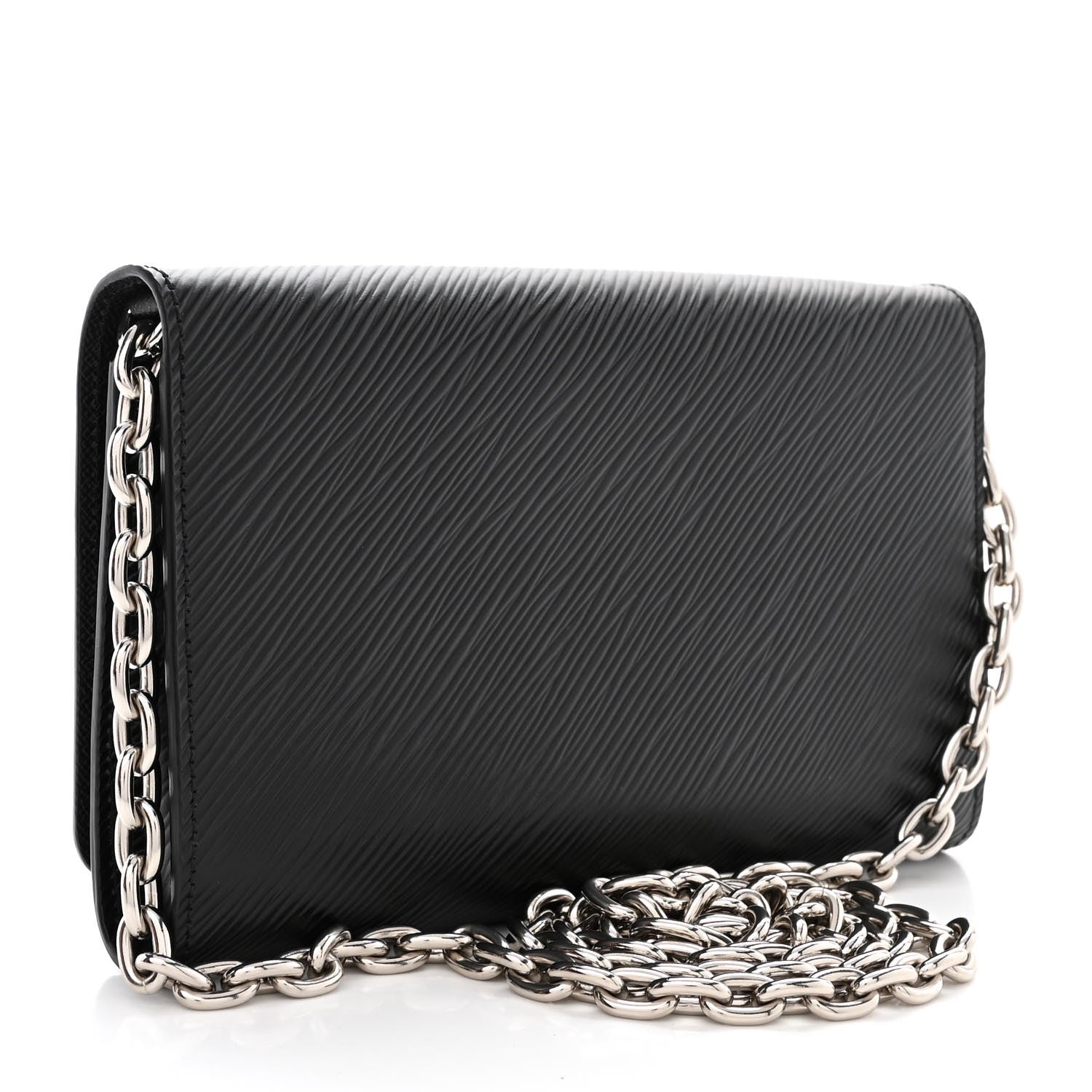 Louis Vuitton Epi Twist Chain Wallet Black 3 of 12