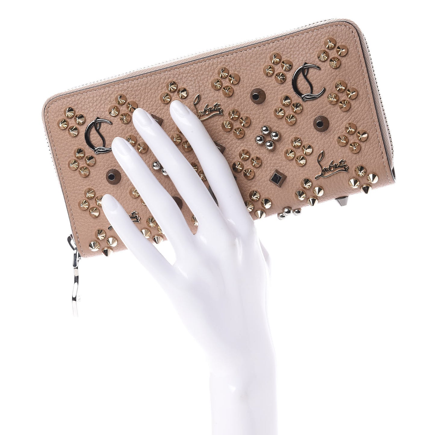 Calfskin Loubinthesky Panettone Wallet Nude Multimetal