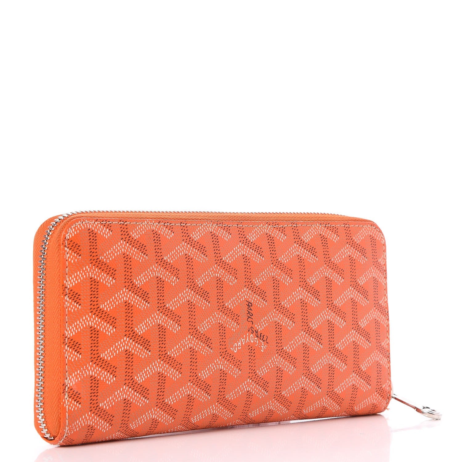 Goyard Goyardine Matignon Zip Around GM Wallet Orange 3 of 8