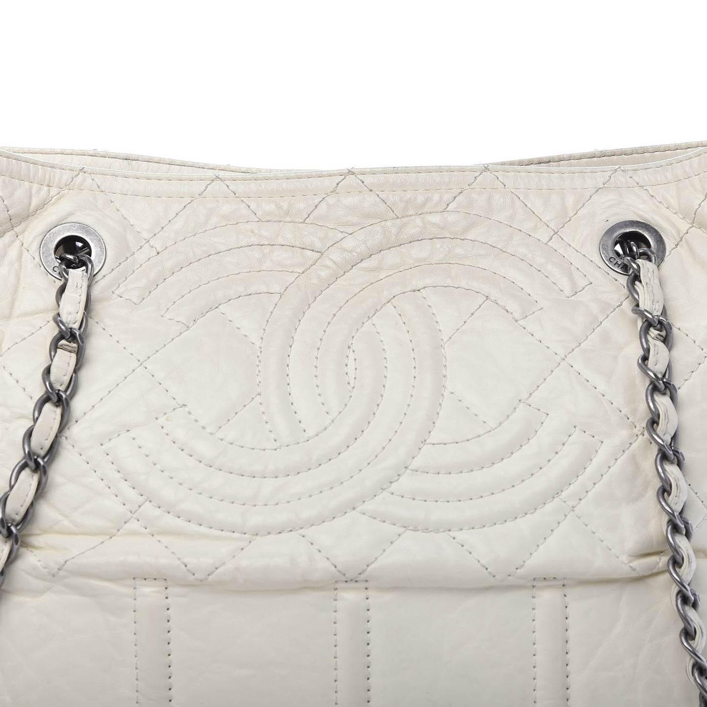 Calfskin Small Shopping In Moscow Tote Beige Clair