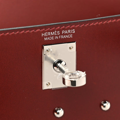 Hermes Box Studded Clouté Mini Kelly Sellier 20 Rouge H 5 of 9