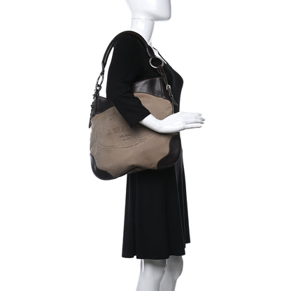 Prada Jacquard Logo Shoulder Bag Corda Bruciato 3 of 13