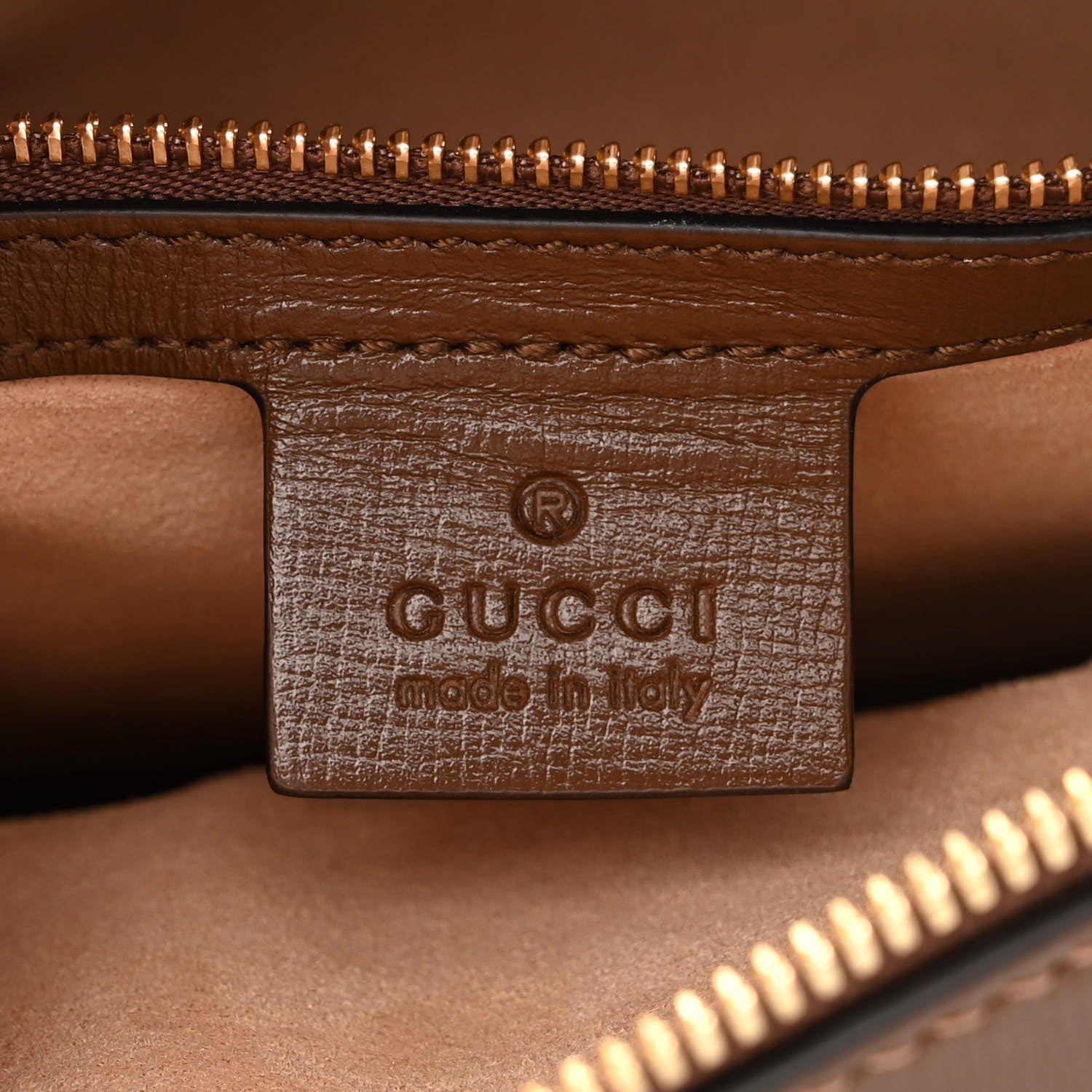 Gucci GG Supreme Monogram Small Horsebit 1955 Shoulder Bag Beige Brown Sugar 6 of 10