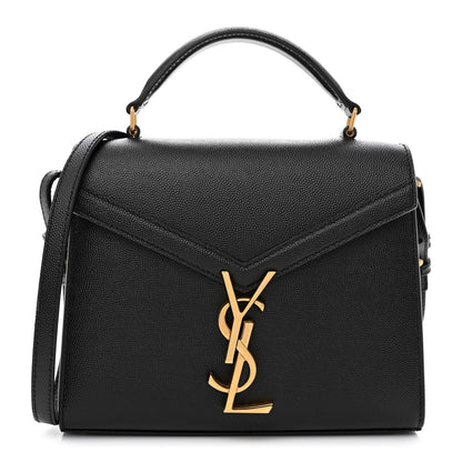 Saint Laurent Grain de Poudre Mini Classic Monogram Cassandra Top Handle Black 1 of 11