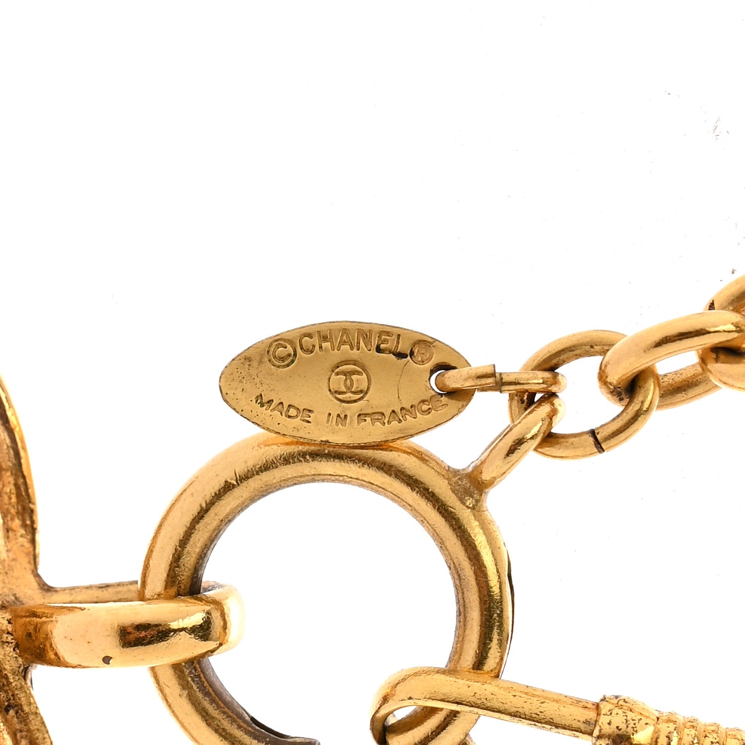 Chanel Metal Quilted CC Long Necklace Gold 5 of 7