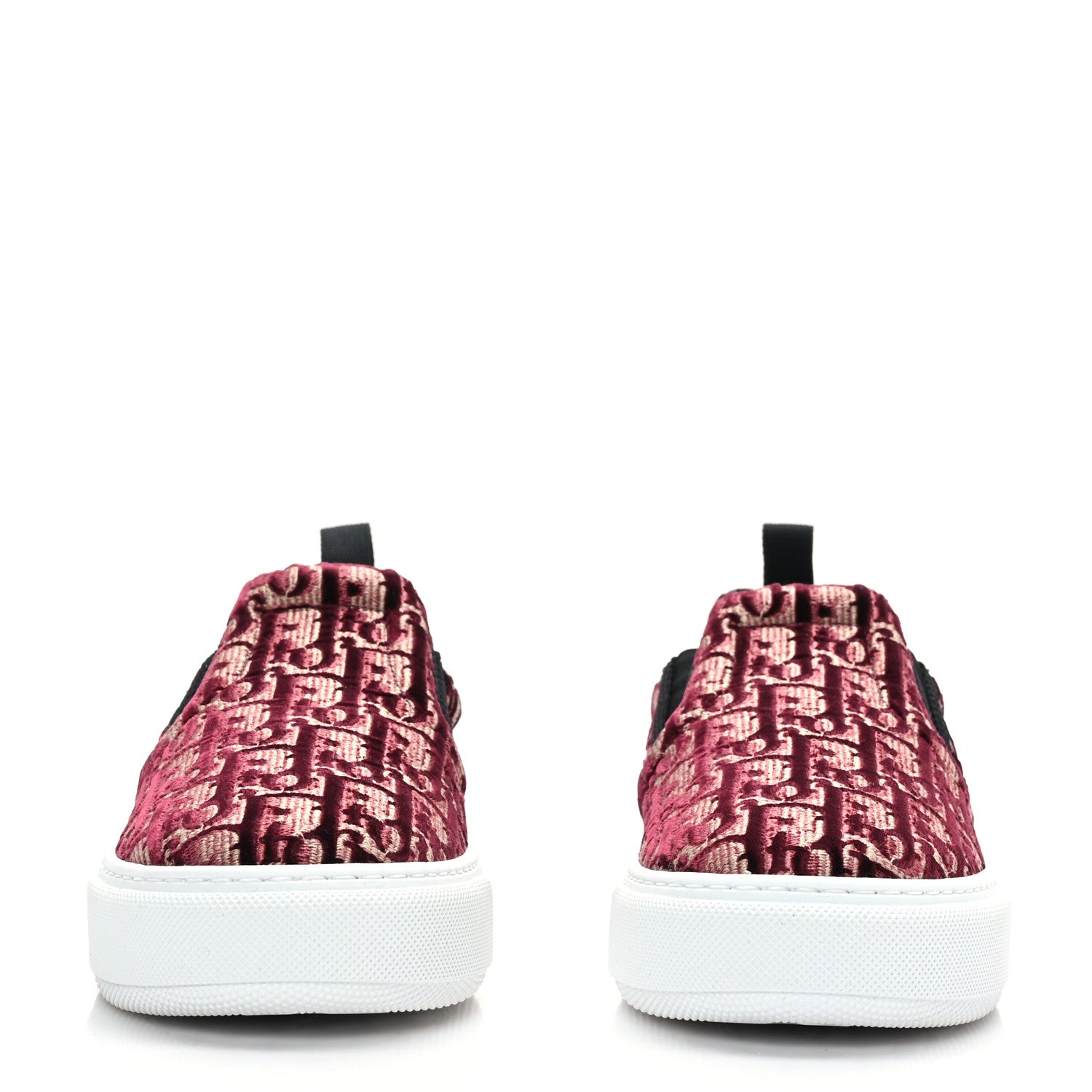 Christian Dior Velvet Oblique Womens Solar Slip On Sneakers 36.5 Scarlet 2 of 7