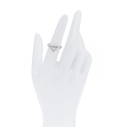 Parker & West by FASHIONPHILE Platinum Diamond .30ct Floral Signet Ring 53 6.25 2 of 9