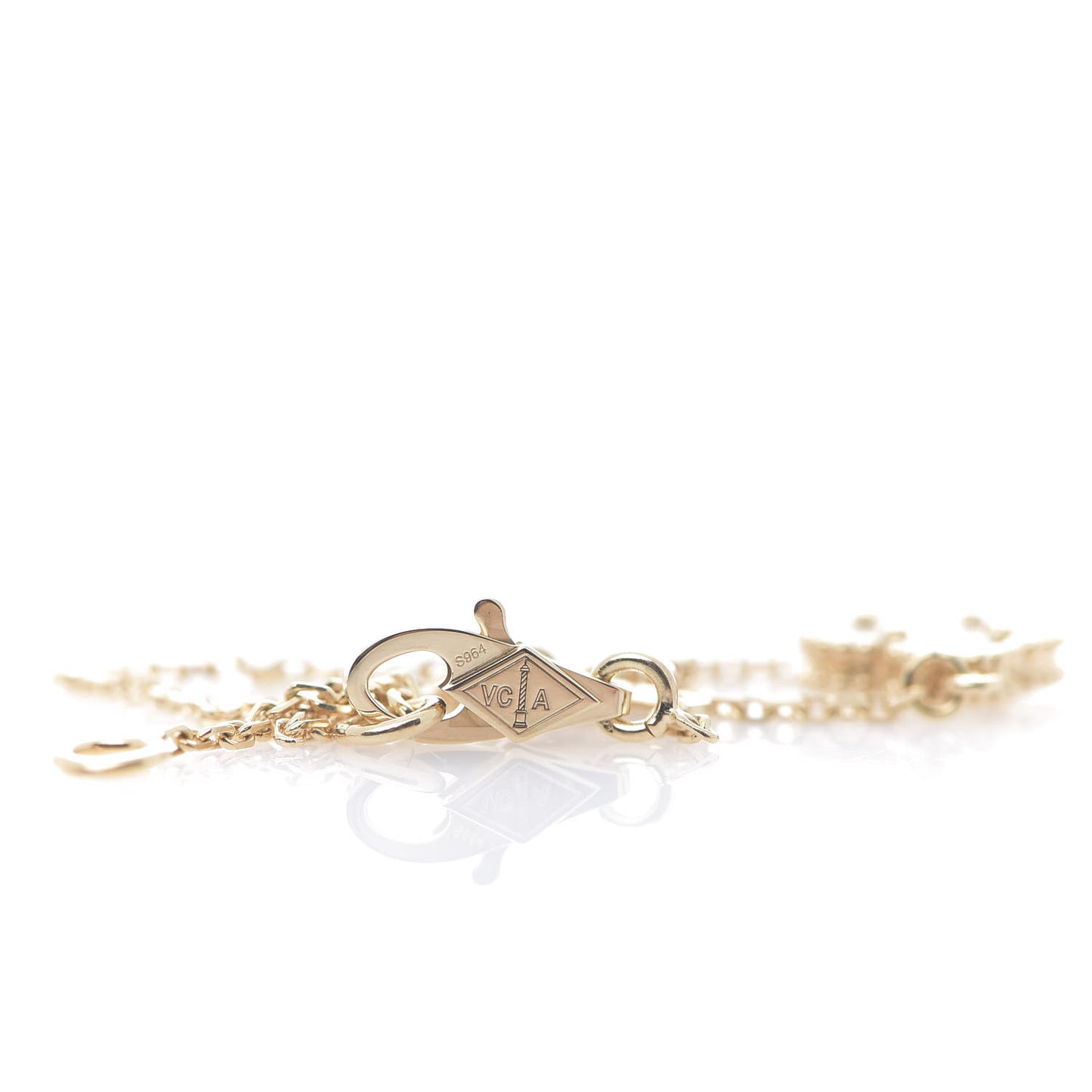 18K Yellow Gold Mother of Pearl Sweet Alhambra Bracelet