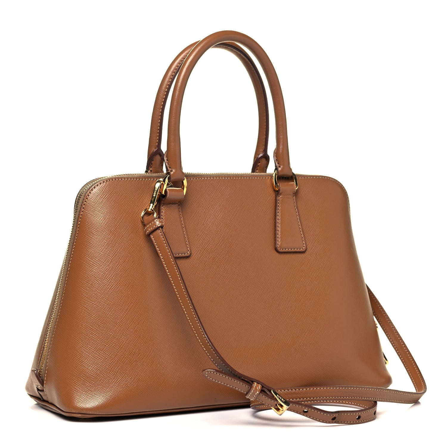 Prada Saffiano Lux Medium Promenade Tote Caramel 3 of 10