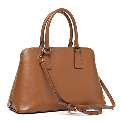 Prada Saffiano Lux Medium Promenade Tote Caramel 3 of 10