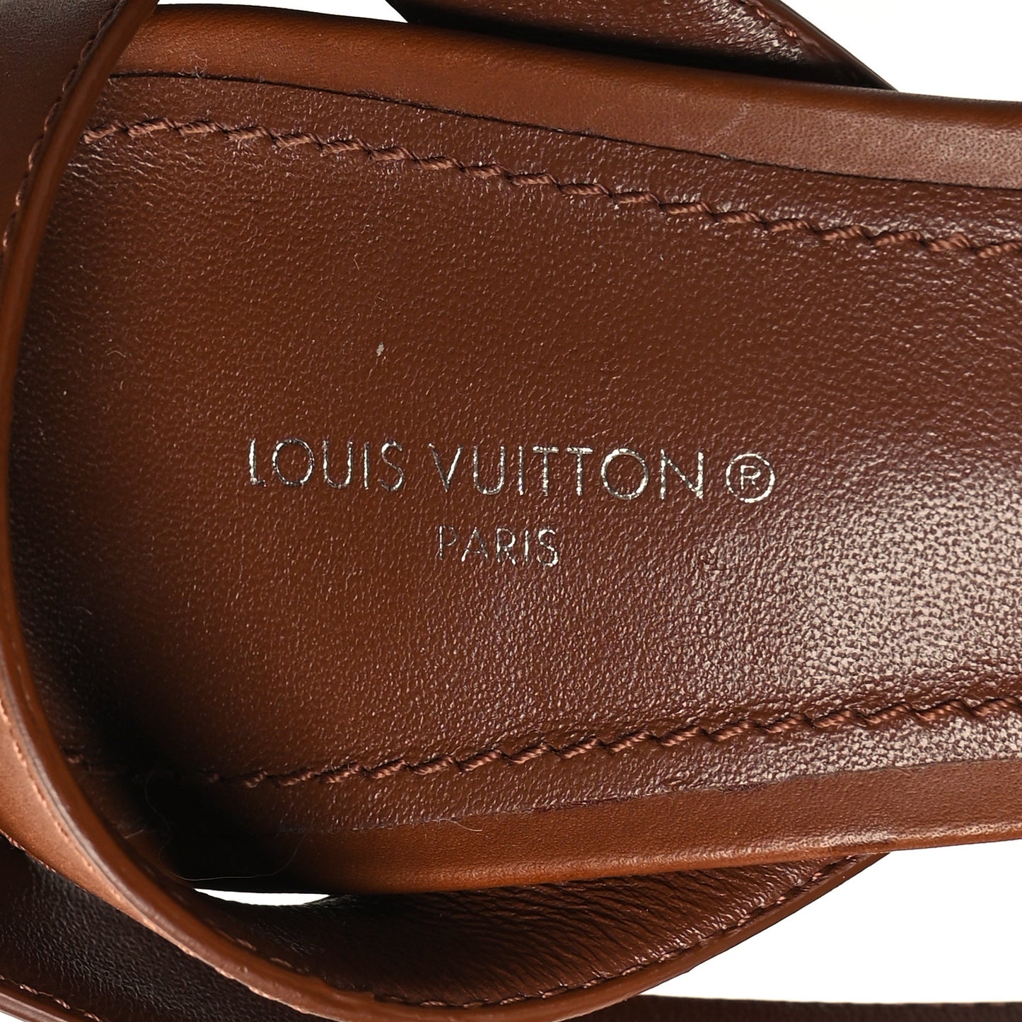 Calfskin Perforated Monogram Silhouette Sandals 40 Gold