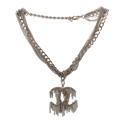 Chanel Multi Strand Chain CC Short Necklace Gold 3 of 6