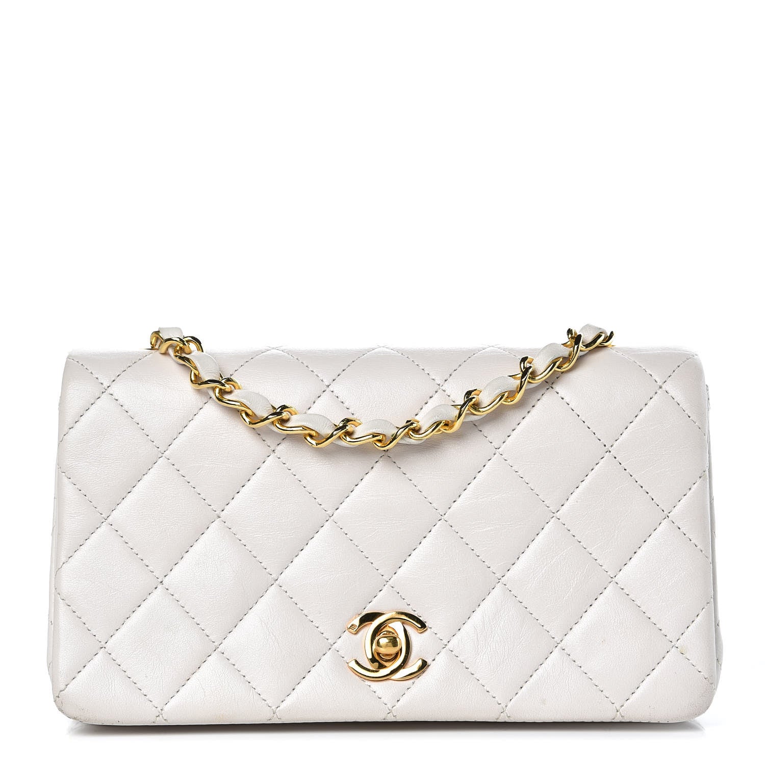 Chanel Lambskin Quilted Mini Flap White 1 of 14