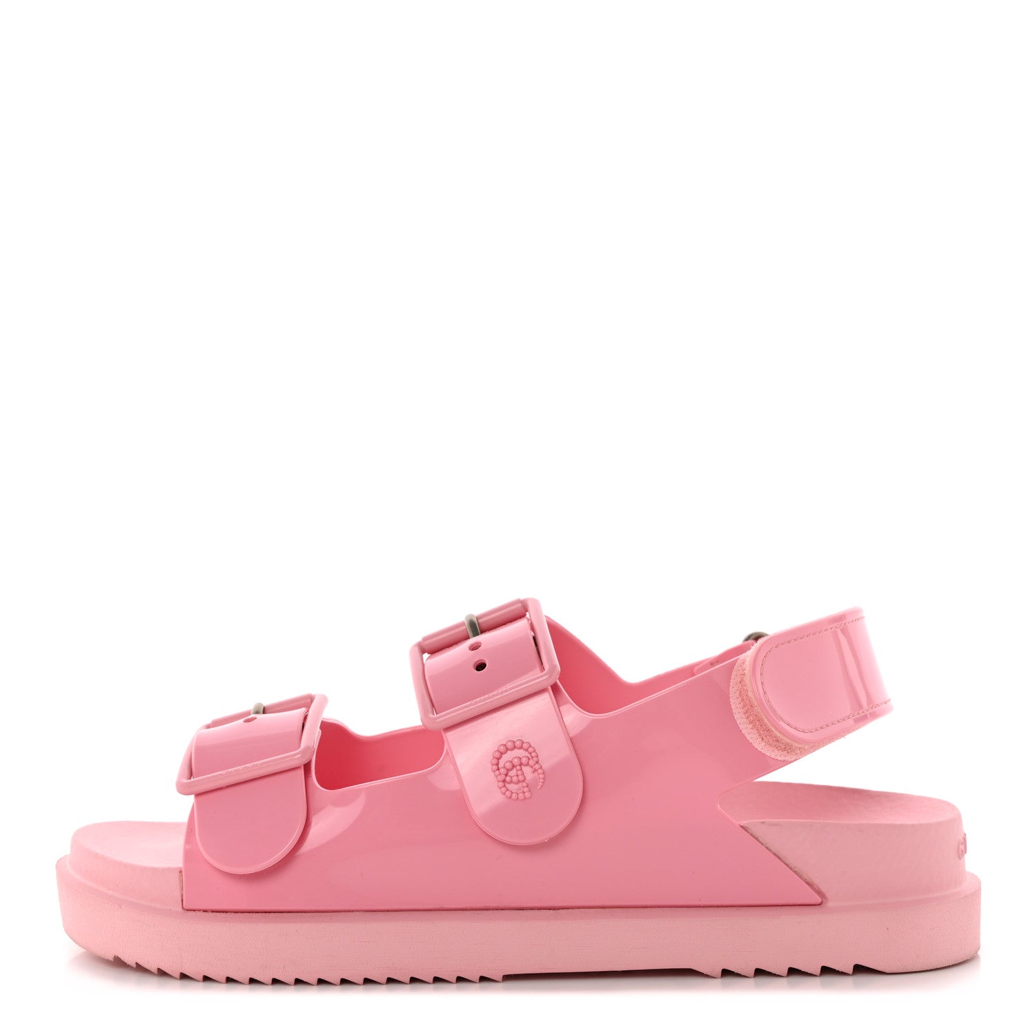 Gucci Rubber Mini Double G Womens Isla Dad Sandals 37 Wild Rose 1 of 11