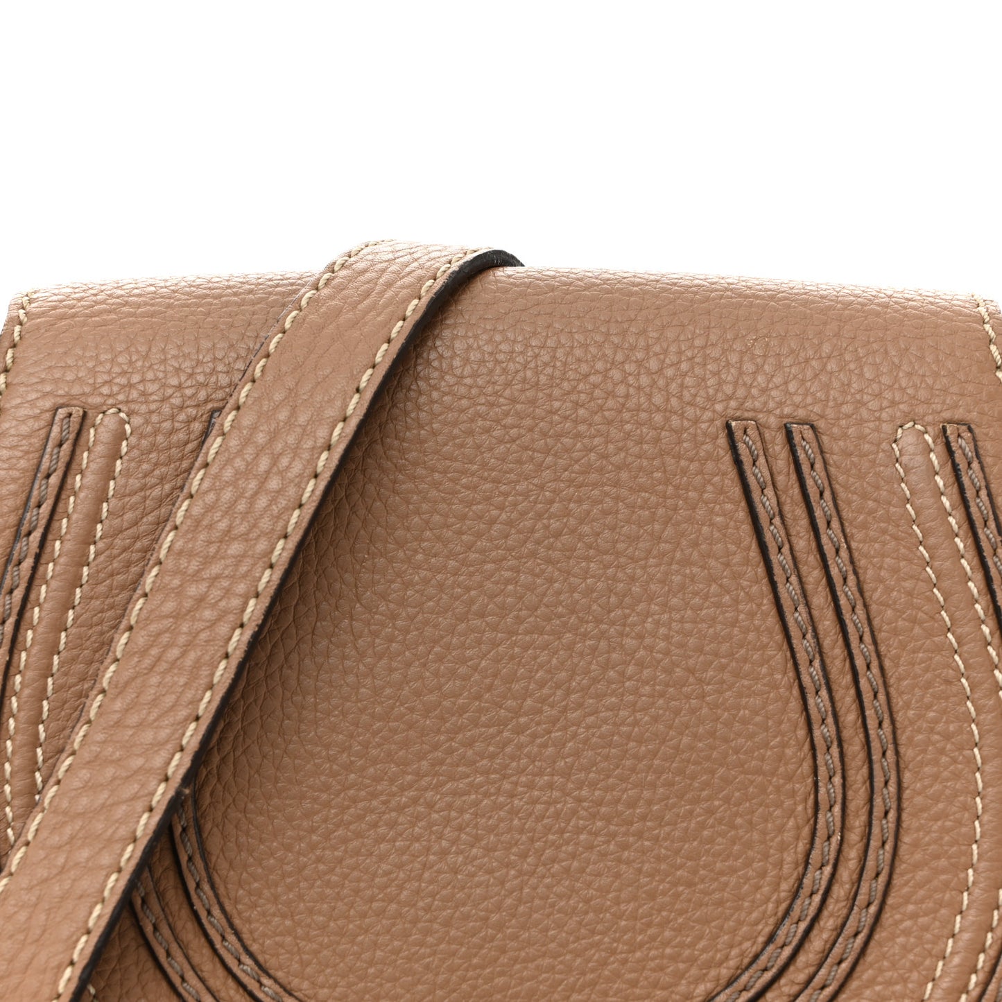 Calfskin Mini Marcie Round Crossbody Bag Nut