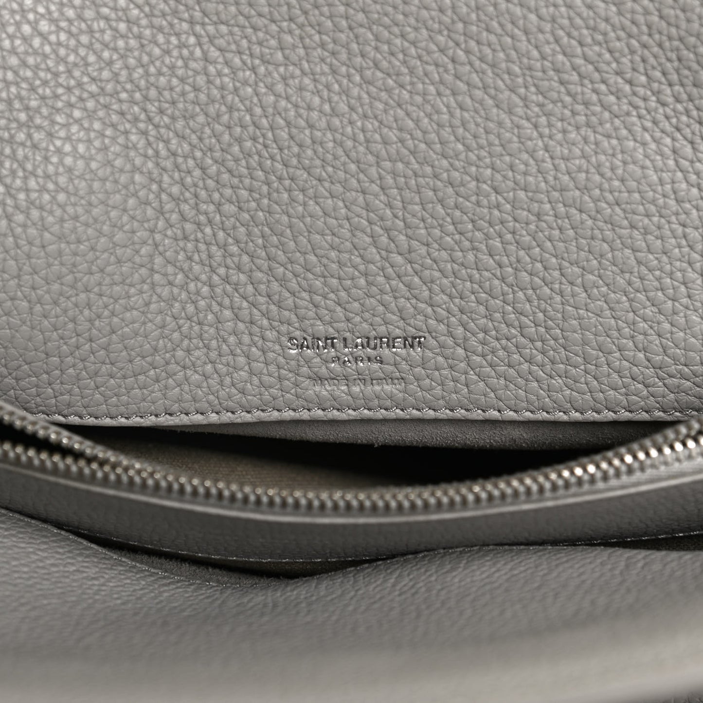 Grained Calfskin Small Supple Sac De Jour Mouse Grey