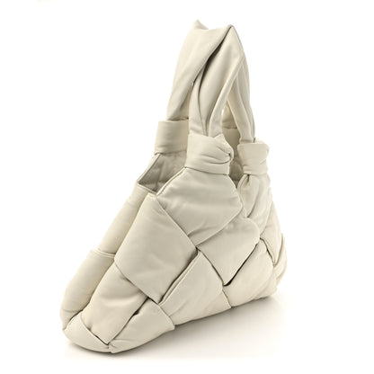 Bottega Veneta Lambskin Padded Lock Tote White 3 of 12