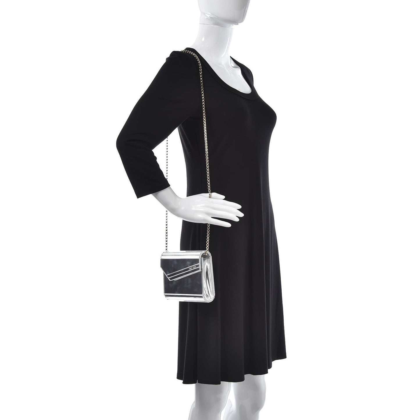 Acrylic Candy Mirro Clutch Silver