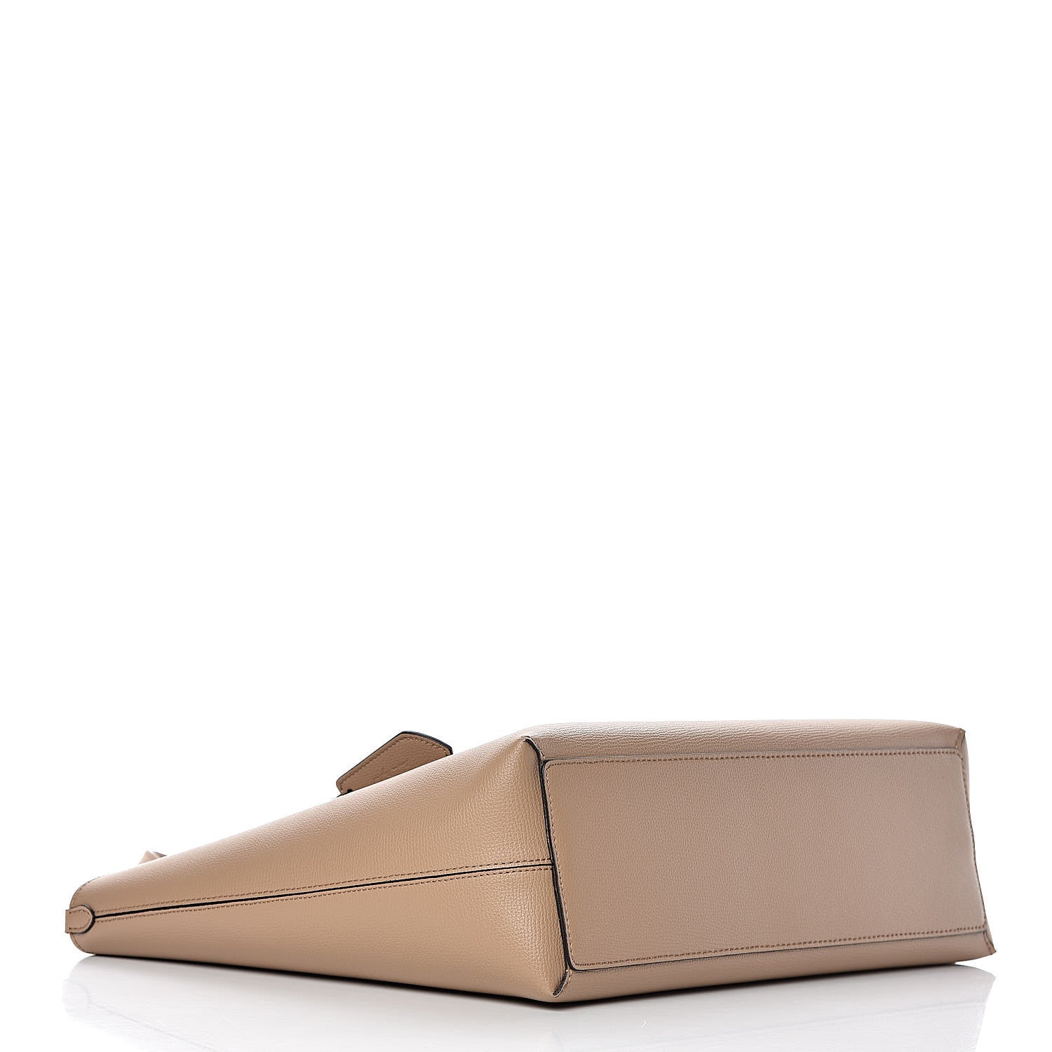 Burberry Grainy Calfskin Haymarket Check Medium Reversible Tote Camel 7 of 20