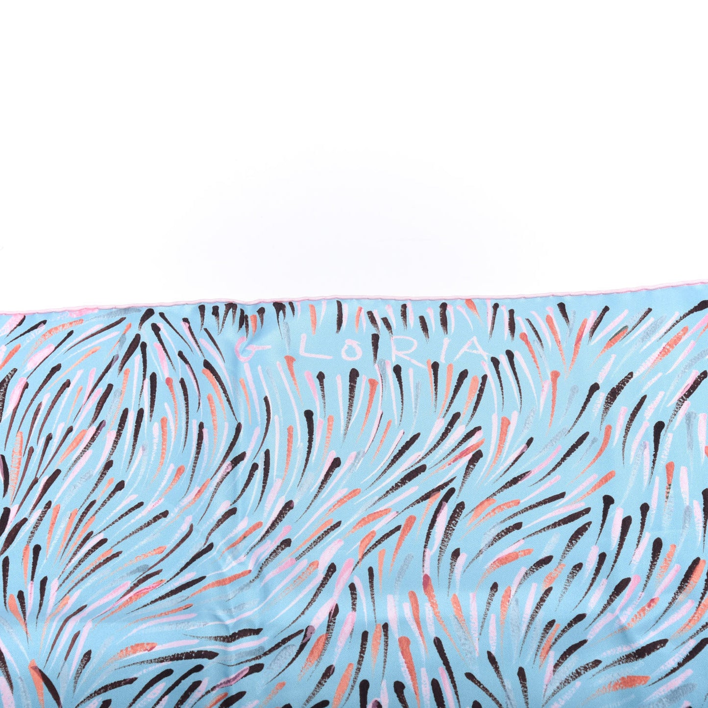 Silk Le Reve De Gloria Scarf 90 Bleu Glacier Rose