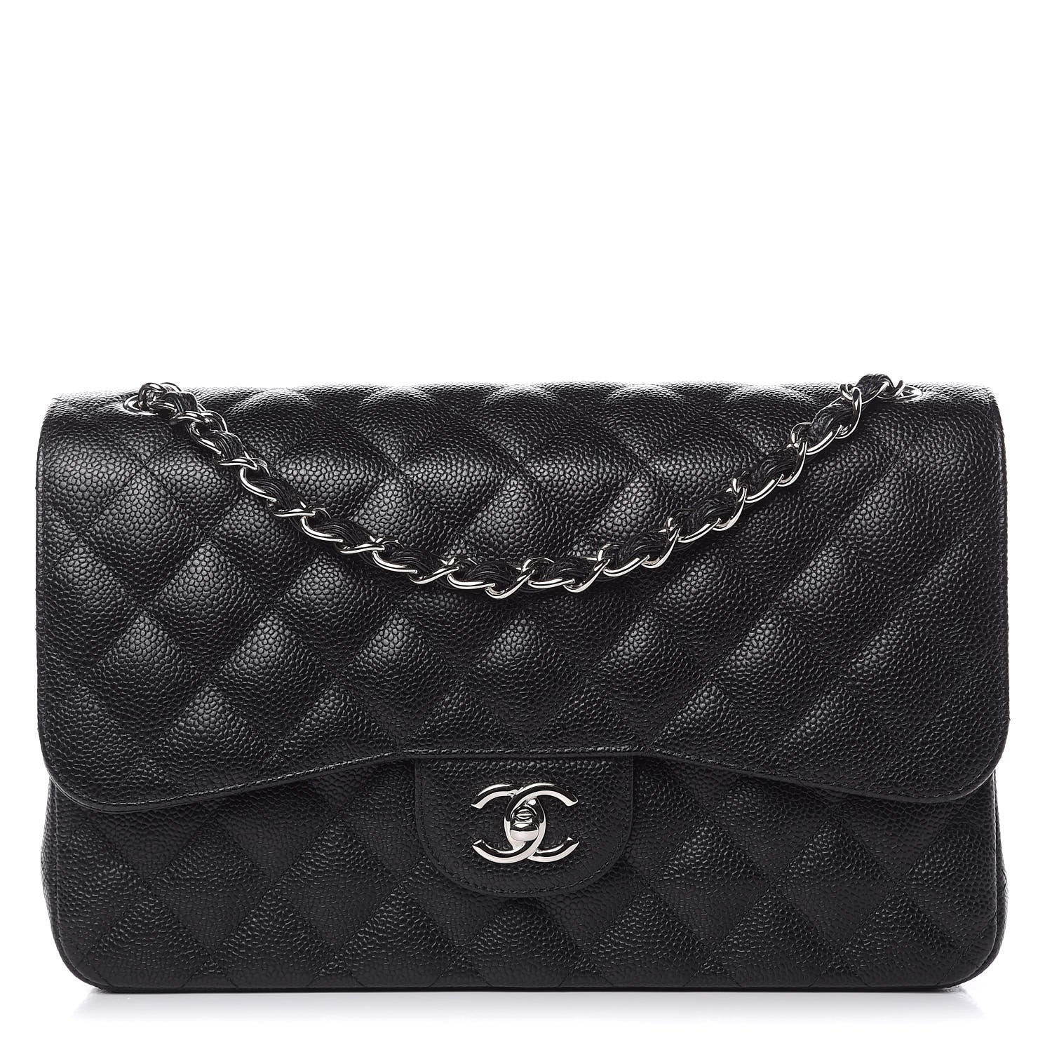 Chanel Caviar Quilted Jumbo Double Flap Black 1 of 11