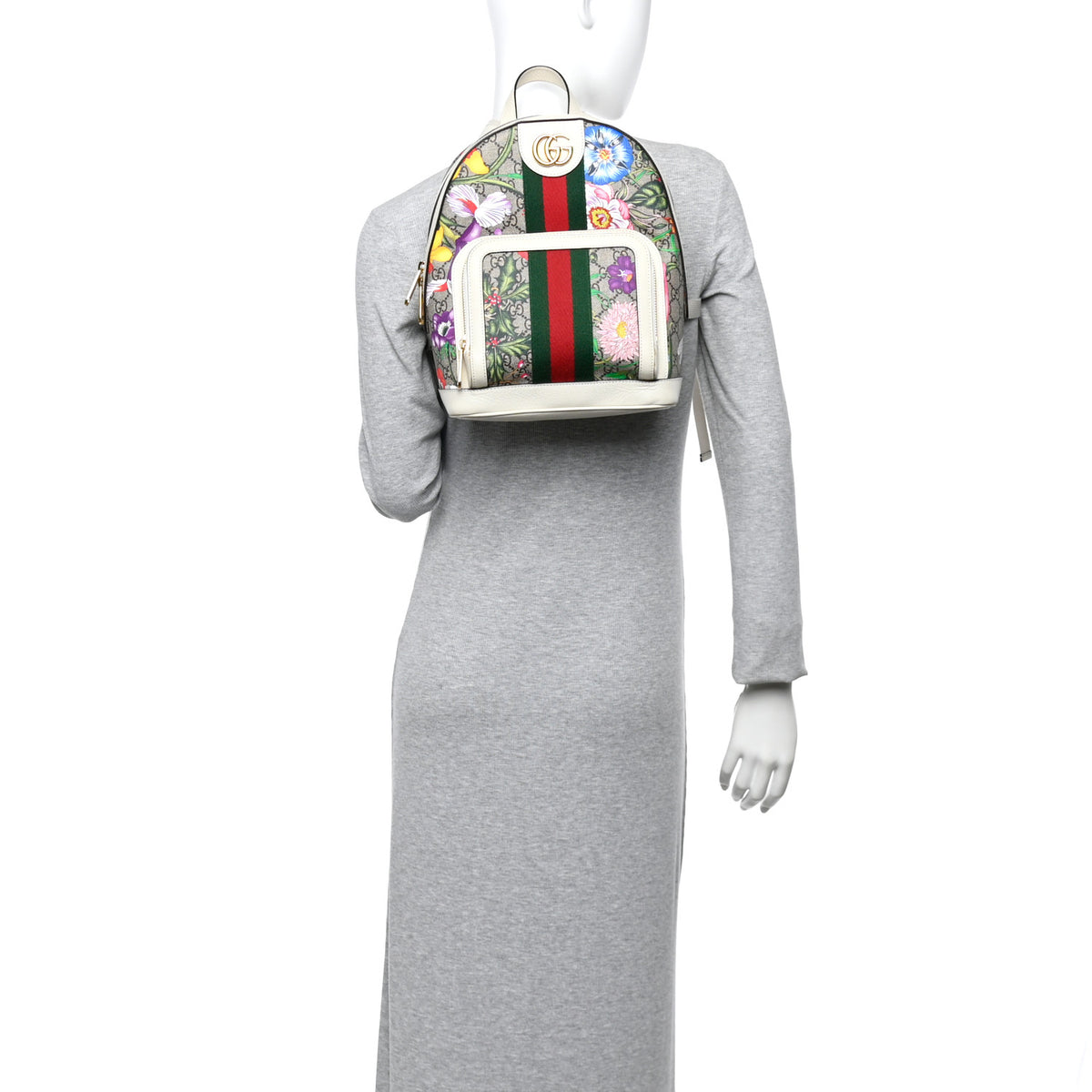 Gucci GG Supreme Monogram Flora Web Small Ophidia Day  display picture 1