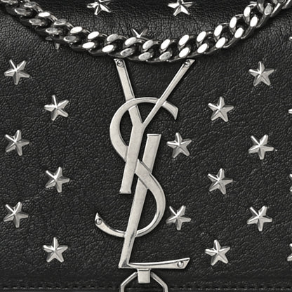 Saint Laurent Calfskin Star Studded Medium Classic Monogram Kate Tassel Satchel Black 7 of 12