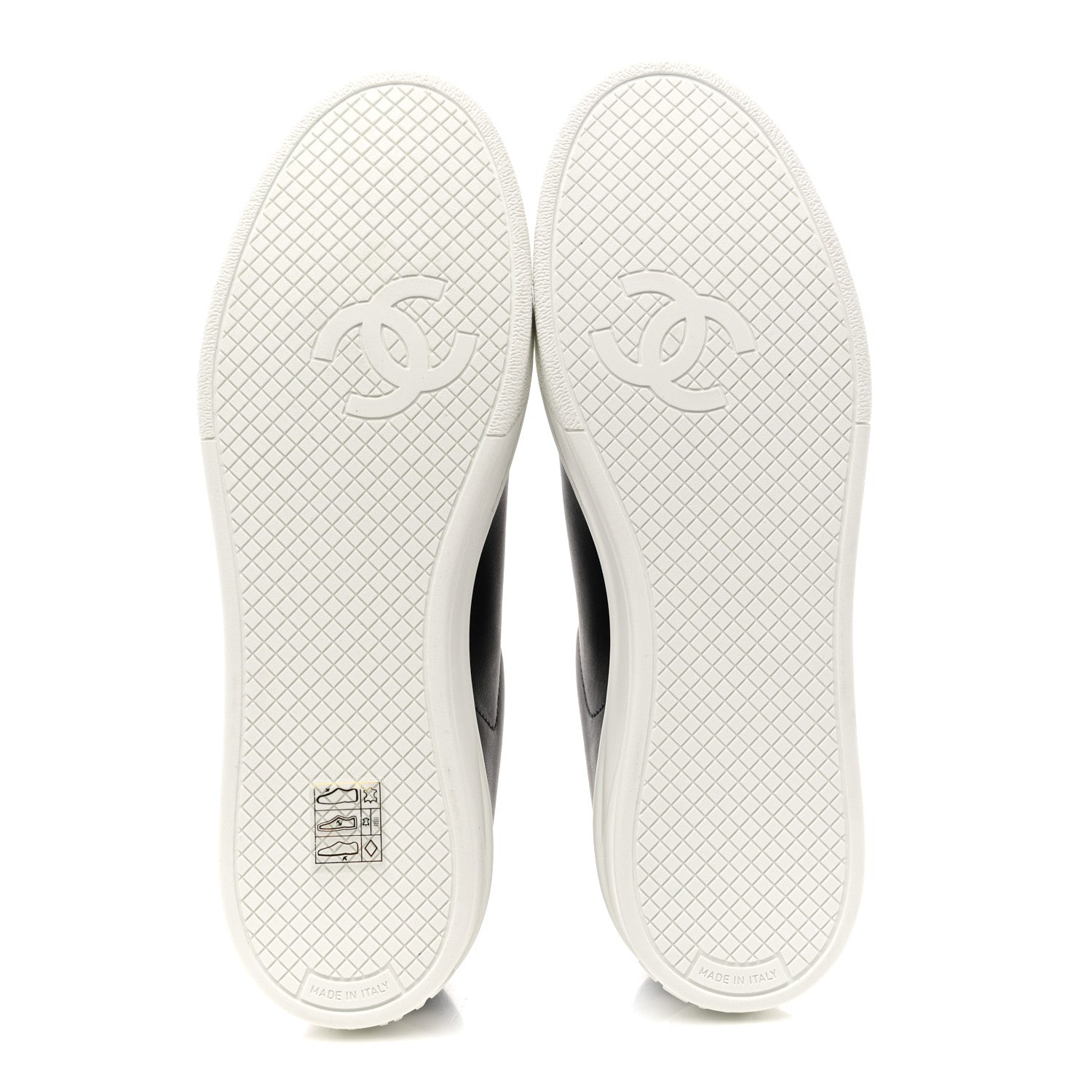 Chanel Calfskin CC Womens Sneakers 37.5 Black 6 of 10