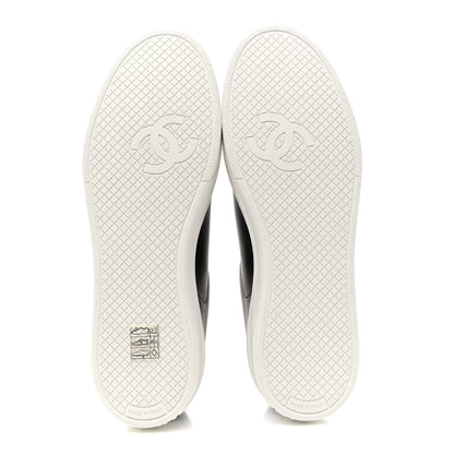 Chanel Calfskin CC Womens Sneakers 37.5 Black 6 of 10