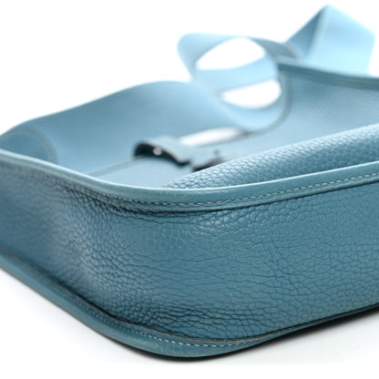 Hermes Taurillon Clemence Evelyne PM Blue Jean 9 of 11
