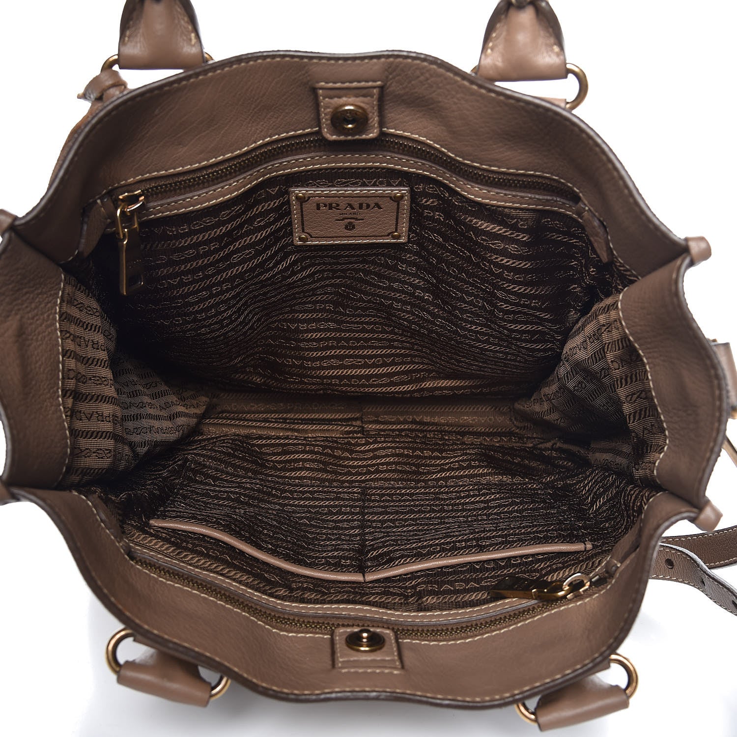 Prada Cervo Tote Visone 5 of 8
