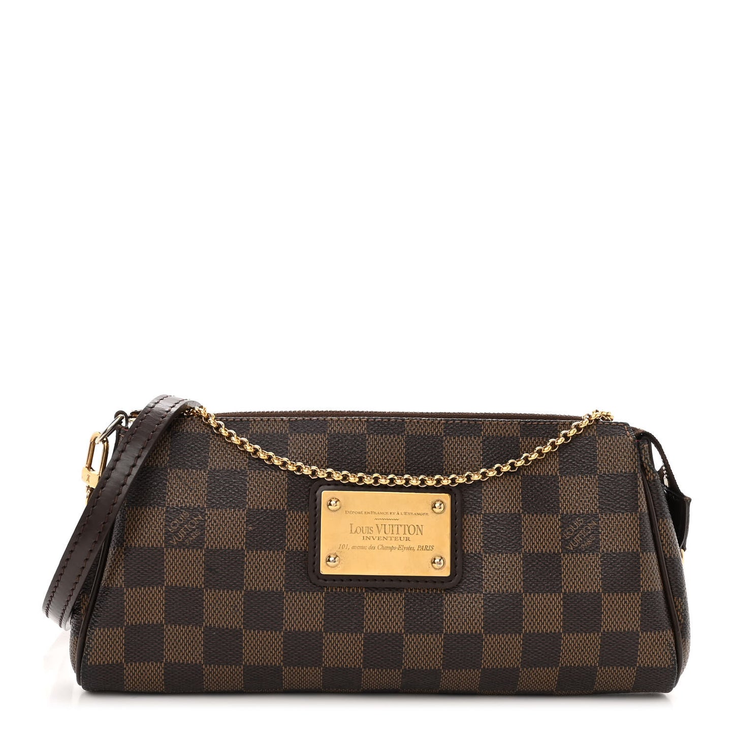 LOUIS VUITTON Damier Ebene Eva Clutch